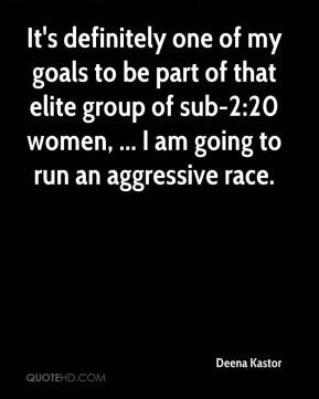 It's definitely one of my goals to be part of that elite group of sub ...