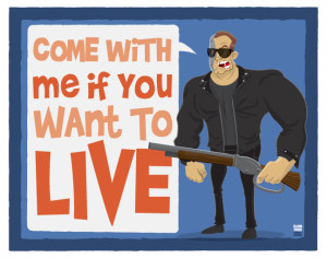 Arnold Schwarzenegger Movie Quote Illustrations