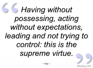 having without possessing