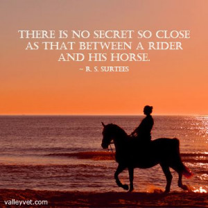 There is no secret so close as that between a rider and his horse.