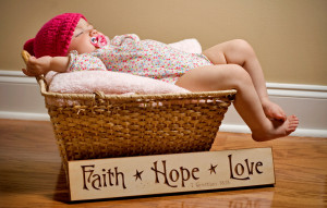 Children Infants Wicker basket bible verse religion cute baby babies ...