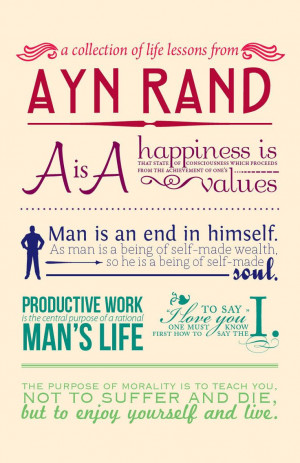 ... rand | Poster, wall art, Ayn Rand, quotes, inspiration, Objectivism