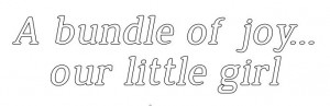 wall quotes phrases a bundle of joy our little girl stencil