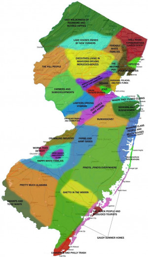 , New Jersey, Regional Stereotypes, cultural and economic stereotypes ...