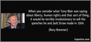 ... to sell the speeches he and Jack Straw made in 1994. - Rory Bremner