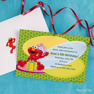 Elmo Party Ideas: Invitations