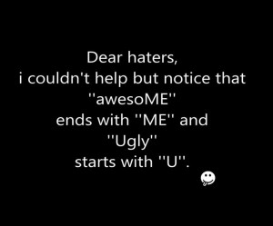 Dear haters