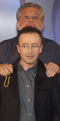 Rene Rivkin and Andrew Denton during Rivkin's appearance on Enough ...