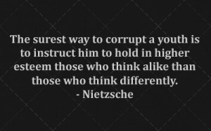 The surest way to corrupt a youth is to instruct him to hold in higher ...