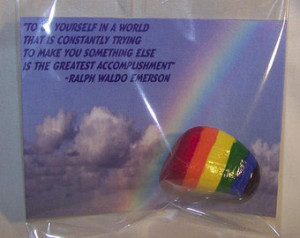 Gay Pride Rainbow Pocket Stone Unity Lesbian Bisexual Transgender Bear ...