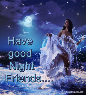Card >> Good night friends
