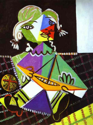 Pablo Picasso. Girl with a Boat (Maya Picasso). 1938 year