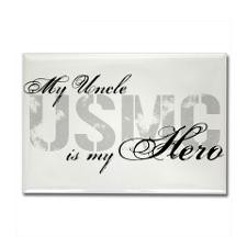 Uncle is My Hero USMC Rectangle Magnet for