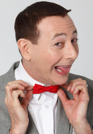 Pee Wee is watching his appearance in the movie based on his life ...