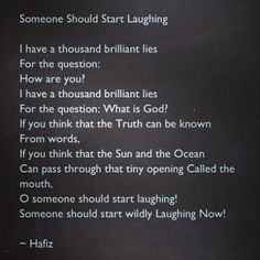 Hafiz #Poetry #Quotes #Laughing #God