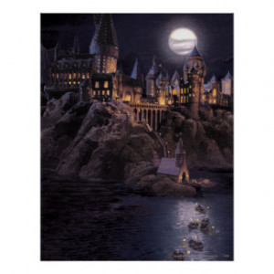 Hogwarts Boats To Castle Poster