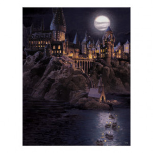 Hogwarts Boats To Castle Poster