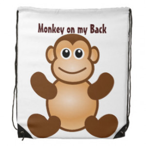 Funny Monkey on my Back Backpack