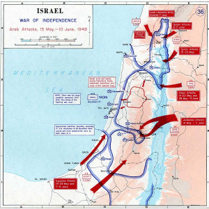 Israel, 1948 - Arab Attacks, 15 May - 10 June