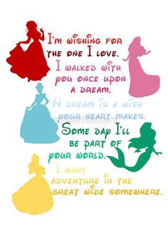 The princesses of Disney...some lyrics