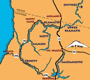 Northern California River Map