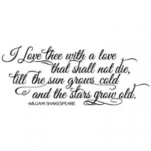 love thee with a love that shall not die – Shakespeare – vinyl ...