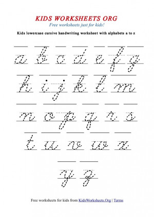 Printable Cursive Writing Worksheets Alphabet