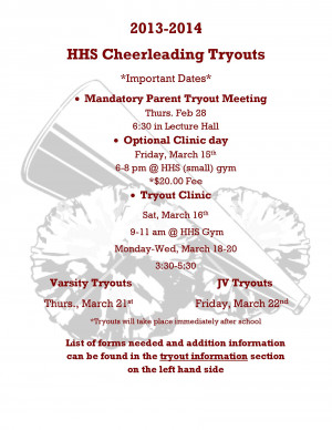 Tryout Flyers And Posters