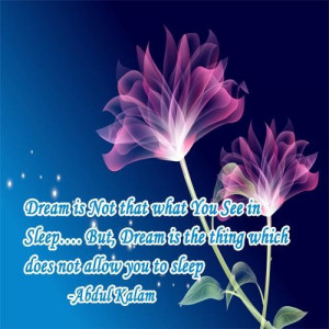 Abdul kalam quotes and sayings positive thinking dream sleep