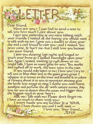 ... and His FRIENDSHIP for granted.... I'm SO sorry, Lord. :( Forgive me