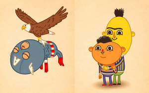 Funny Famous Cartoon Characters Funny cartoon illustrations of