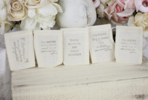 Wedding Favor Bags Love Quotes Romantic Rustic Shabby Chic Candy Bags ...