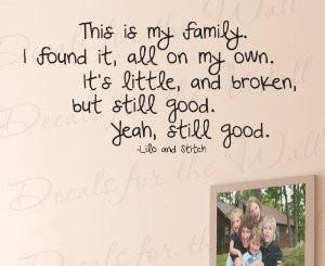 Lilo and Stitch This is My Family - Disney Girl's or Boy's Room Kids ...