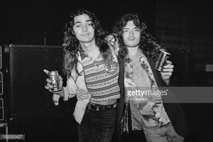 Guitarist Tommy Bolin and bassist Glenn Hughes from rock group ...