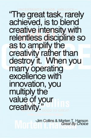 ... with innovation, you multiply the value of your creativity