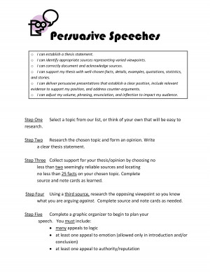 Persuasive Speeches Handout - Mayfield City Schools by suchenfz