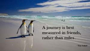 journey is best measured in friends, rather than miles.
