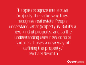 People recognize intellectual property the same way they recognize ...