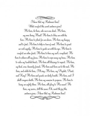... Know that My Redeemer Lives” Printable | Somewhere Over the Rainbow