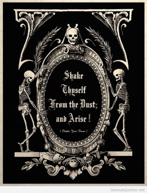 The Undead Arise Gothic Macabre Art Print quote