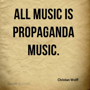 All music is propaganda music.