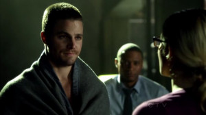 Present day. Ollie wakes up and looks at Diggle and Felicity: “I ...
