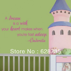 shipping-A-Dream-Is-A-wish-your-heart-Makes-baby-room-sleeping-quotes ...