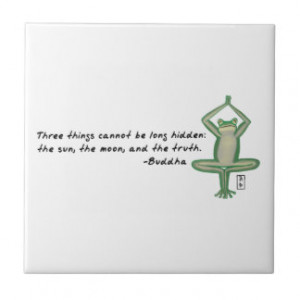 Frog Zenimal with Buddha Quote Ceramic Tile