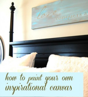 DIY Wall Art Tutorial: Easy Inspirational-Quote Painted Canvas