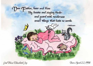 Baby Girl Blessing (Above) and Baby Boy Blessing (Below)