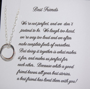 FRIEND Necklace, Bridesmaid Gift, Friendship, Sister, Maid of Honor ...