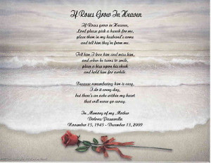 Memorial Personalized Poem Loss of Daughter Mother, Husband, Father or ...