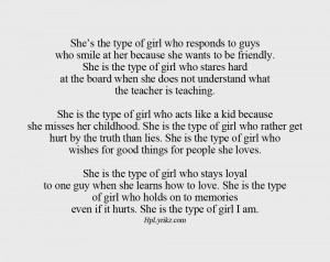 the type of girl…