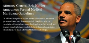 Picture of US Attorney General Eric Holder and a quote from the Oct ...